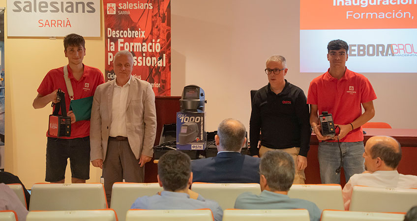 Acto de inauguración de la nueva aula de soldadura